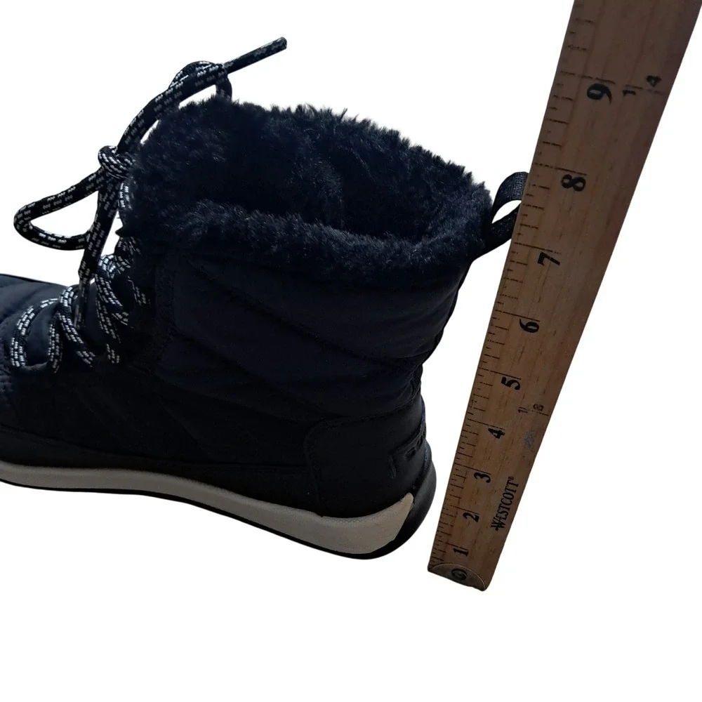 Sorel Whitney II Short Lace Boots Women 7 Black Snow Waterproof Winter Outdoors